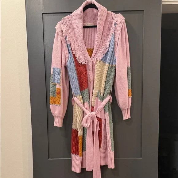 LoveShackFancy Colorful Patchwork Cardigan - Picture 3 of 7